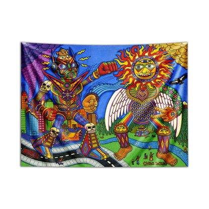 "The Battle of Mind N Soul" Tapestry