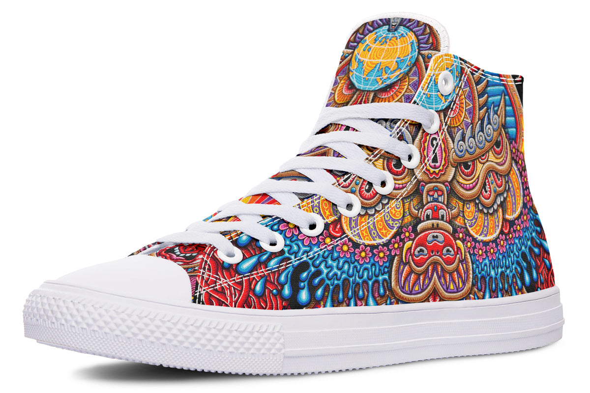 "Kundalini Rising" High Tops