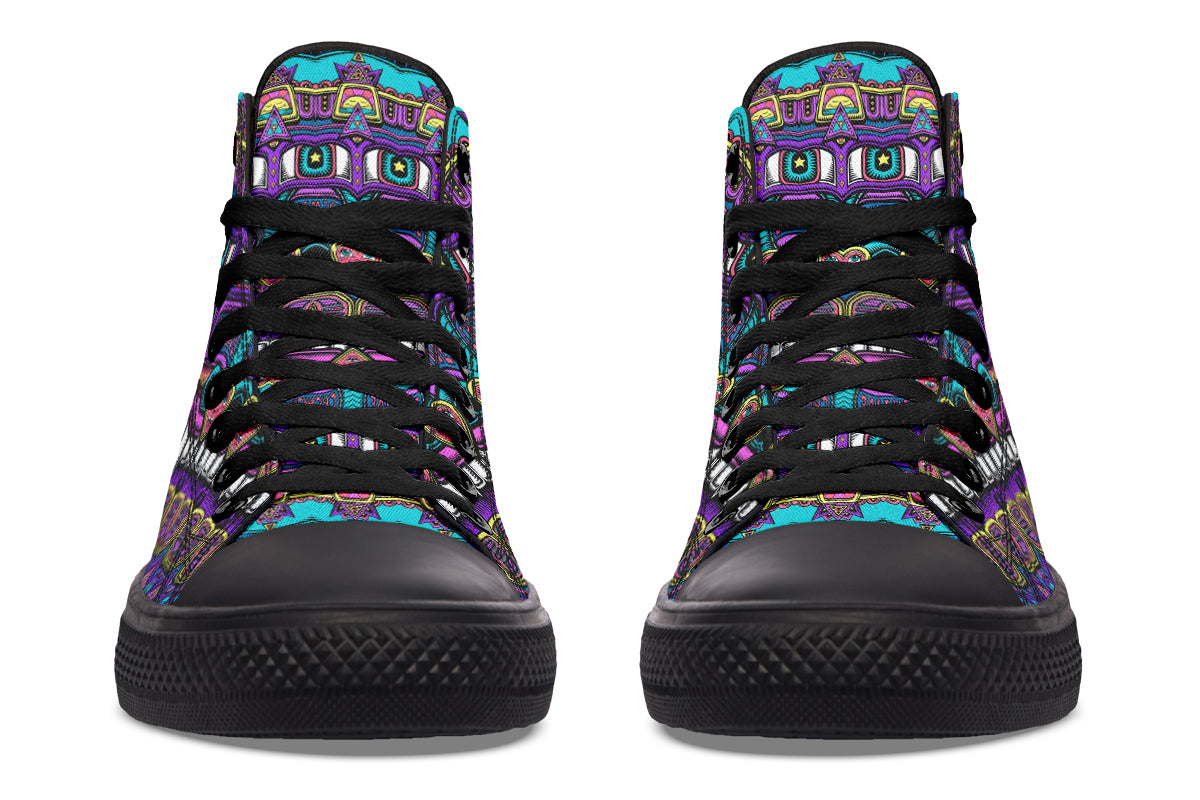 "Mega Tribal Can" High Tops