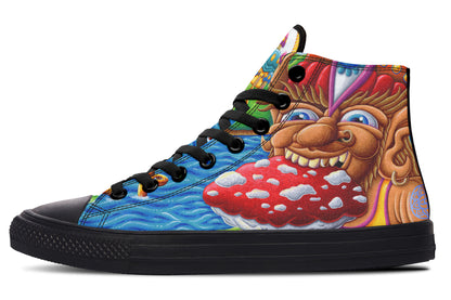 "Muncher Of Mushroomland" High Tops