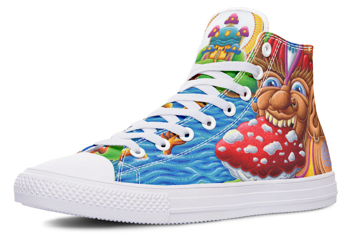 "Muncher Of Mushroomland" High Tops