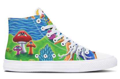 "Muncher Of Mushroomland" High Tops