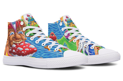 "Muncher Of Mushroomland" High Tops