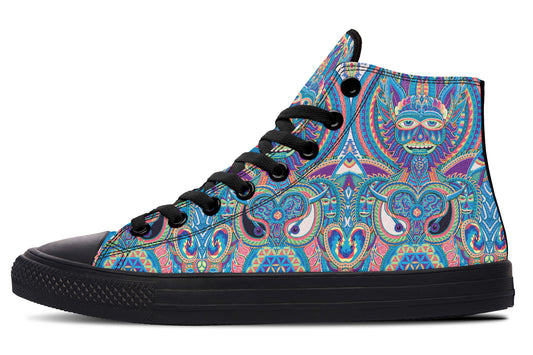 "Neo Human Pattern Inverted" High Tops