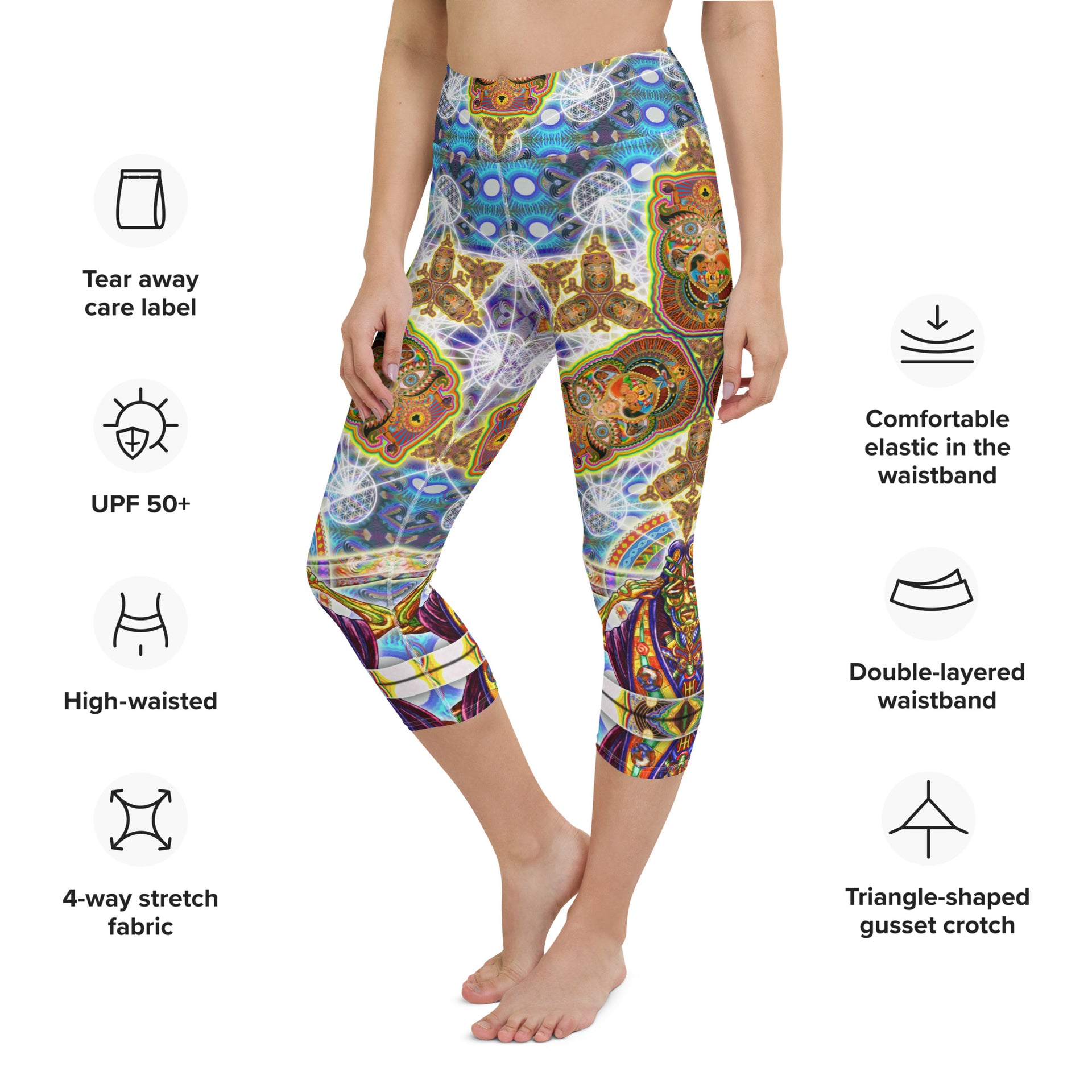 All-Over Print Yoga Capri Leggings