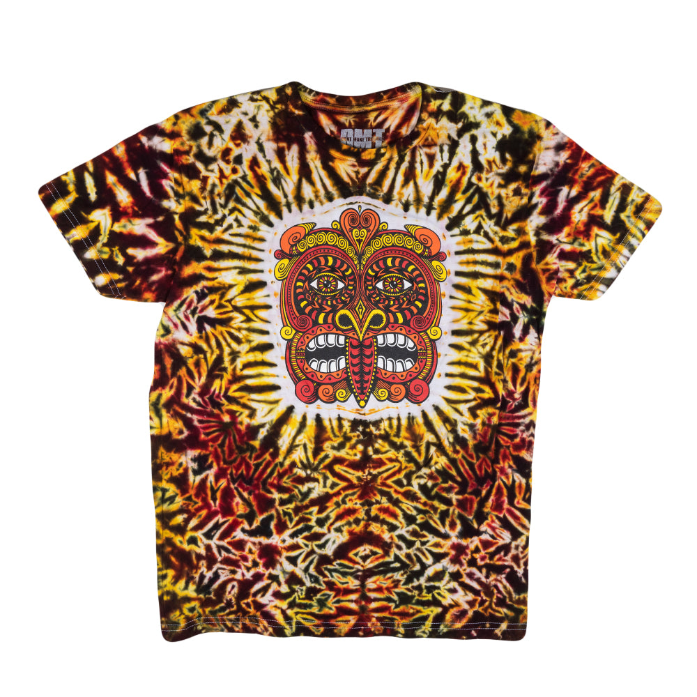 Lava Flow Tribal Mask Tie Dye T Shirt – Positive Creations